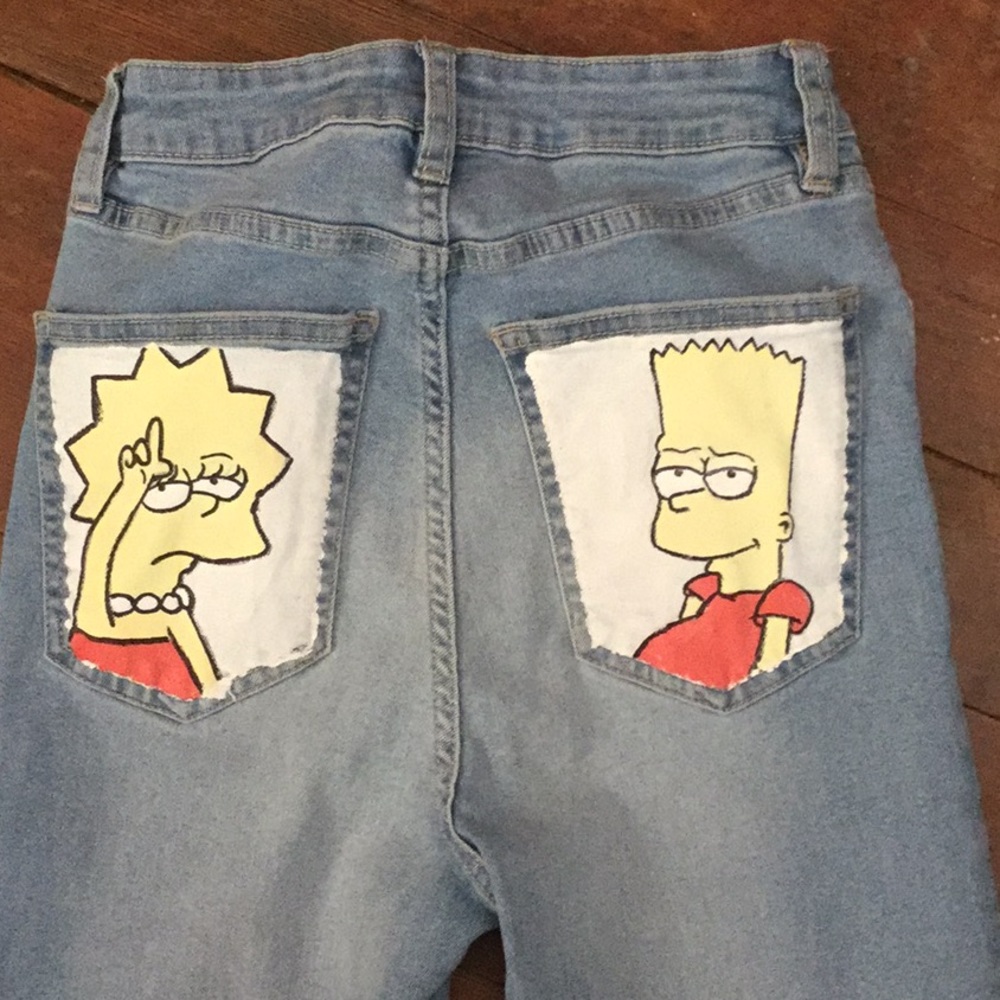 🤪HAND PAINTED SIMPSONS JEANS🤪